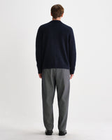 Ashford - Navy Fluffy Wool Polo