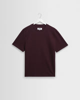 Dean - T-shirt en coton biologique texturé violet foncé