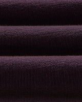 Dean - T-shirt en coton biologique texturé violet foncé