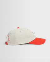 Spencer - Ecru And Red Camden Cotton Sports Cap