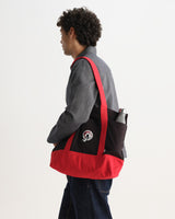 Truman - Black And Red Camden Canvas Tote Bag