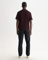 Dean - T-shirt en coton biologique texturé violet foncé