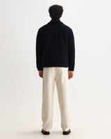 Heath - Veste en bouclé de laine mélangée bleu marine