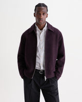 Heath - Dark Purple Wool Blend Boucle Jacket