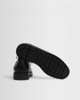 Kleman – Schwarze Padror Schuhe aus genarbtem Leder