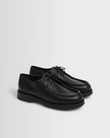 Kleman – Schwarze Leder-Padrors-Schuhe
