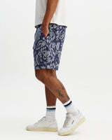 Kurt - Blue And Ecru Floral Jacquard Shorts
