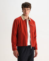 Mason – Arbeitsjacke aus aufgerautem Canvas in Rot