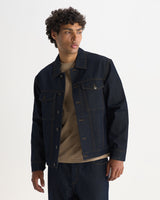 Rufford – Jeansjacke aus dunklem Indigo-Rinse-Denim