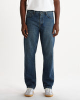 Russell - Mid Blue Wash Selvedge Straight Fit Denim Jeans