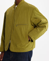 wax london men's Astro - Khaki Green Cotton Nylon Jacket