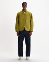 wax london men's Astro - Khaki Green Cotton Nylon Jacket