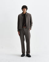 wax london men's Bayham - Brown Micro Puppytooth Trousers