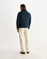 wax london men's Eldon - Teal Boiled Wool Jacket