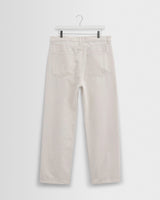wax london men's Felix - Ecru Loose Fit Denim Jeans