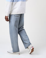 wax london men's Felix - Light Blue Wash Loose Fit Denim Jeans