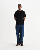 wax london men's Felix - Vintage 90s Blue Wash Loose Fit Denim Jeans