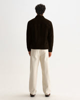 wax london men's Fen - Brown Suede Jacket