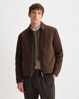 wax london men's Hamblin - Dark Brown Dry-Touch Technical Jacket