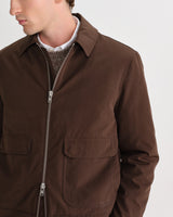 wax london men's Hamblin - Dark Brown Dry-Touch Technical Jacket