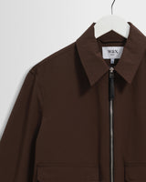 wax london men's Hamblin - Dark Brown Dry-Touch Technical Jacket