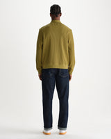 wax london men's Hays - Green Waffle Jersey Overshirt