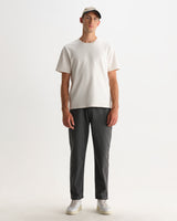 wax london men's Kurt - Charcoal Organic Cotton Twill Trouser