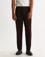 wax london men's Kurt - Dark Brown Cotton Corduroy Trouser