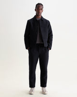 wax london men's Kurt - Navy And Black Tonal Jacquard Trouser