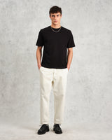 wax london men's Kurt - Off White Organic Cotton Trousers