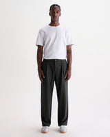 wax london men's Malham - Dark Grey Wool Blend Trouser