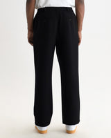 wax london men's Malham - Navy Wool Blend Trouser