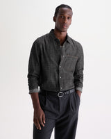 wax london men's Manilla - Washed Indigo Chambray Shirt