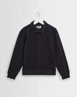 wax london men's Newington - Charcoal Brush Back Fleece Sweatshirt