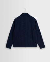 wax london men's Park - Navy Tonal Applique Jacket