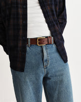 wax london men's Paton - Brown Leather Belt