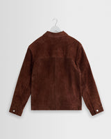 wax london men's Robin - Brown Suede Chore Jacket