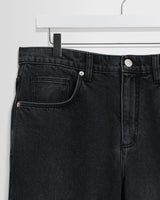 wax london men's Russell - Washed Black Straight Fit Denim Jeans