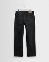 wax london men's Russell - Washed Black Straight Fit Denim Jeans