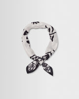 wax london men's Sloane - Navy And Ecru Painted Flower Neck Scarf