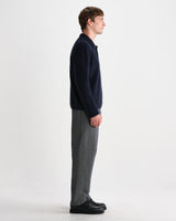 Ashford - Navy Fluffy Wool Polo