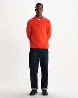 Ashford - Orange Fluffy Wool Polo