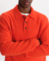 Ashford - Orange Fluffy Wool Polo