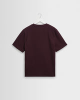 Dean - T-shirt en coton biologique texturé violet foncé