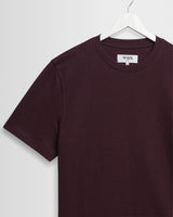 Dean - T-shirt en coton biologique texturé violet foncé