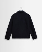 Heath - Veste en bouclé de laine mélangée bleu marine