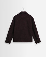 Heath - Dark Purple Wool Blend Boucle Jacket