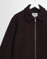 Heath - Dark Purple Wool Blend Boucle Jacket