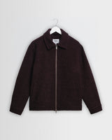 Heath - Dark Purple Wool Blend Boucle Jacket