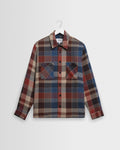 Whiting – Rostfarbenes und mehrfarbiges Pike-Karo-Overshirt